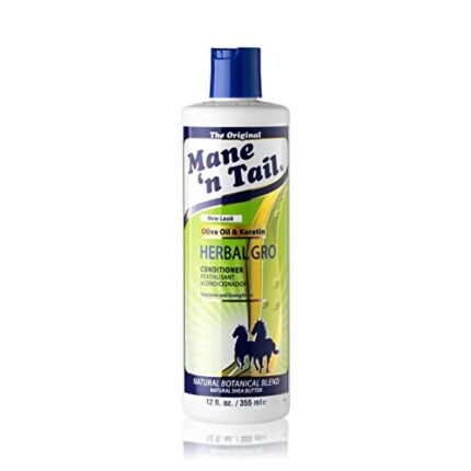 Mane ‘n Tail Herbal Gro Conditioner, Nourishes and Strengthens, Olive Oil and Keratin, 355 ml (Pack of 1)
