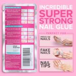 Super Strong Nail Glue for Press On Nails, Tips & False Nails (8ml) NYK1 NailBond Brush On Nail Glue Extra Strong for Press Ons, Tips & Acrylics – Long Lasting, Maximum Strength, Mess-Free Application