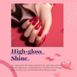 beetles Gel Polish- Bloody Mary Red Gel Nail Polish Set – 6 Pcs Shimmer Red Burgundy Glitter Nail Soak Off UV Kit Roses Manicure Design Gift for Women Girls