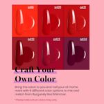 beetles Gel Polish- Bloody Mary Red Gel Nail Polish Set – 6 Pcs Shimmer Red Burgundy Glitter Nail Soak Off UV Kit Roses Manicure Design Gift for Women Girls