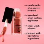 e.l.f. Glow Reviver Lip Oil, Nourishing Tinted Lip Oil For A High-Shine Finish, Infused With Jojoba Oil, Vegan & Cruelty-Free, Jam Session