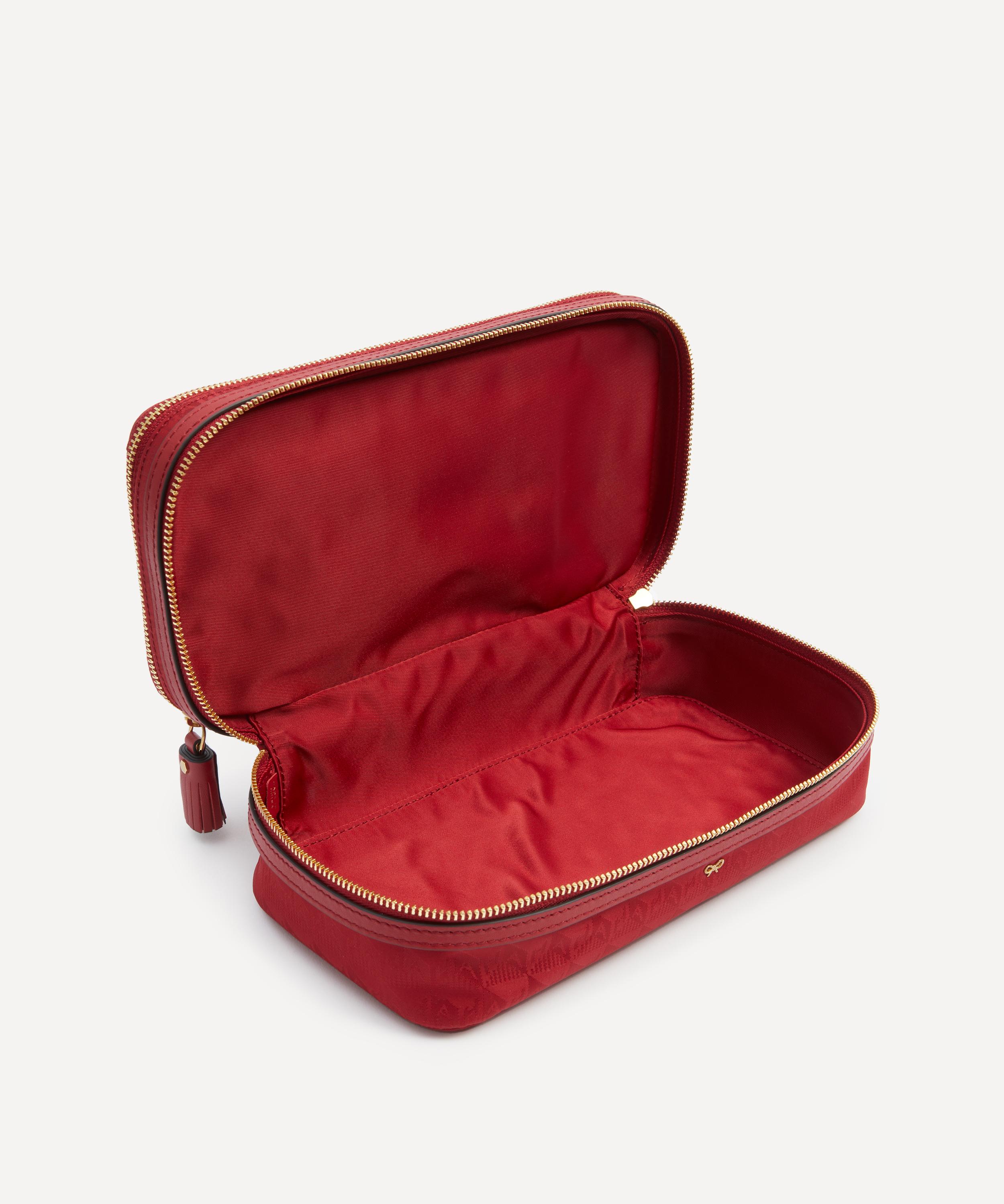 Anya Hindmarch Red Logo Make-Up Pouch